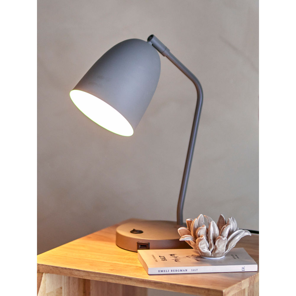 Blooming ville Lemar Tisch lampe, Grau, Metall