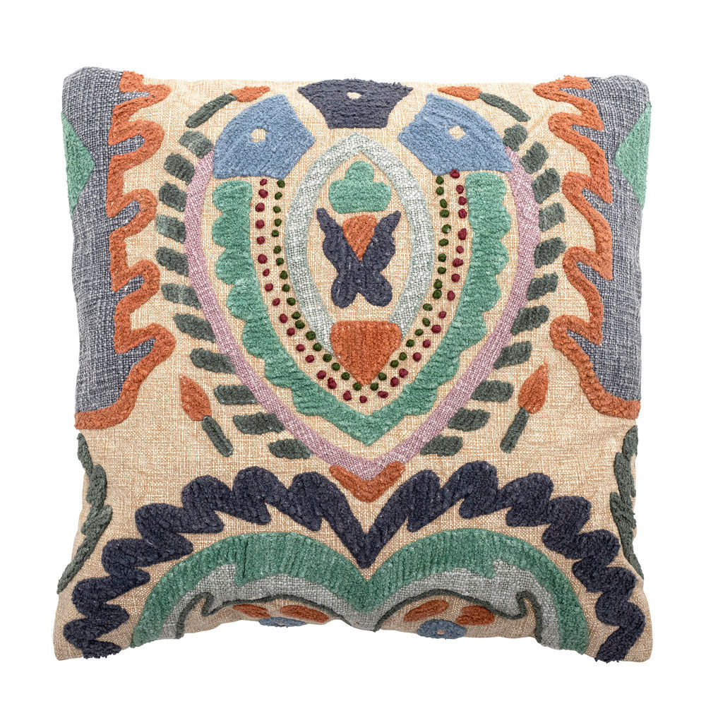 Bloomingville Coussin Chieti, Bleu, Coton