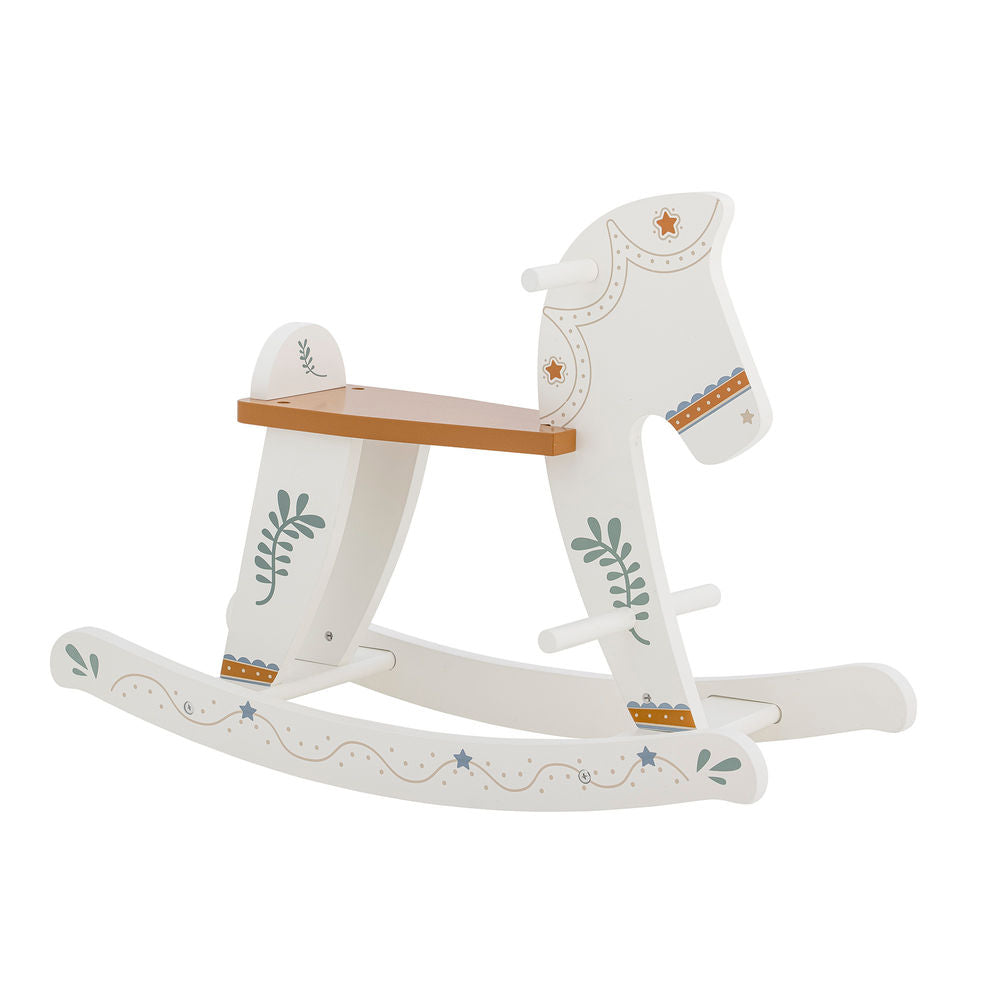 Bloomingville Mini Ruddy Swing Toys, Cheval, Blanc, MDF