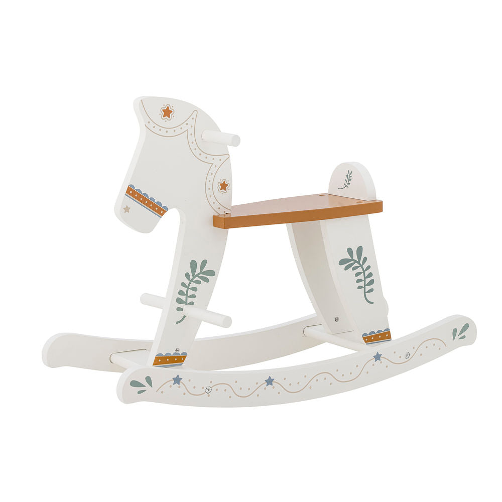 Bloomingville Mini Ruddy Swing Toys, Cheval, Blanc, MDF