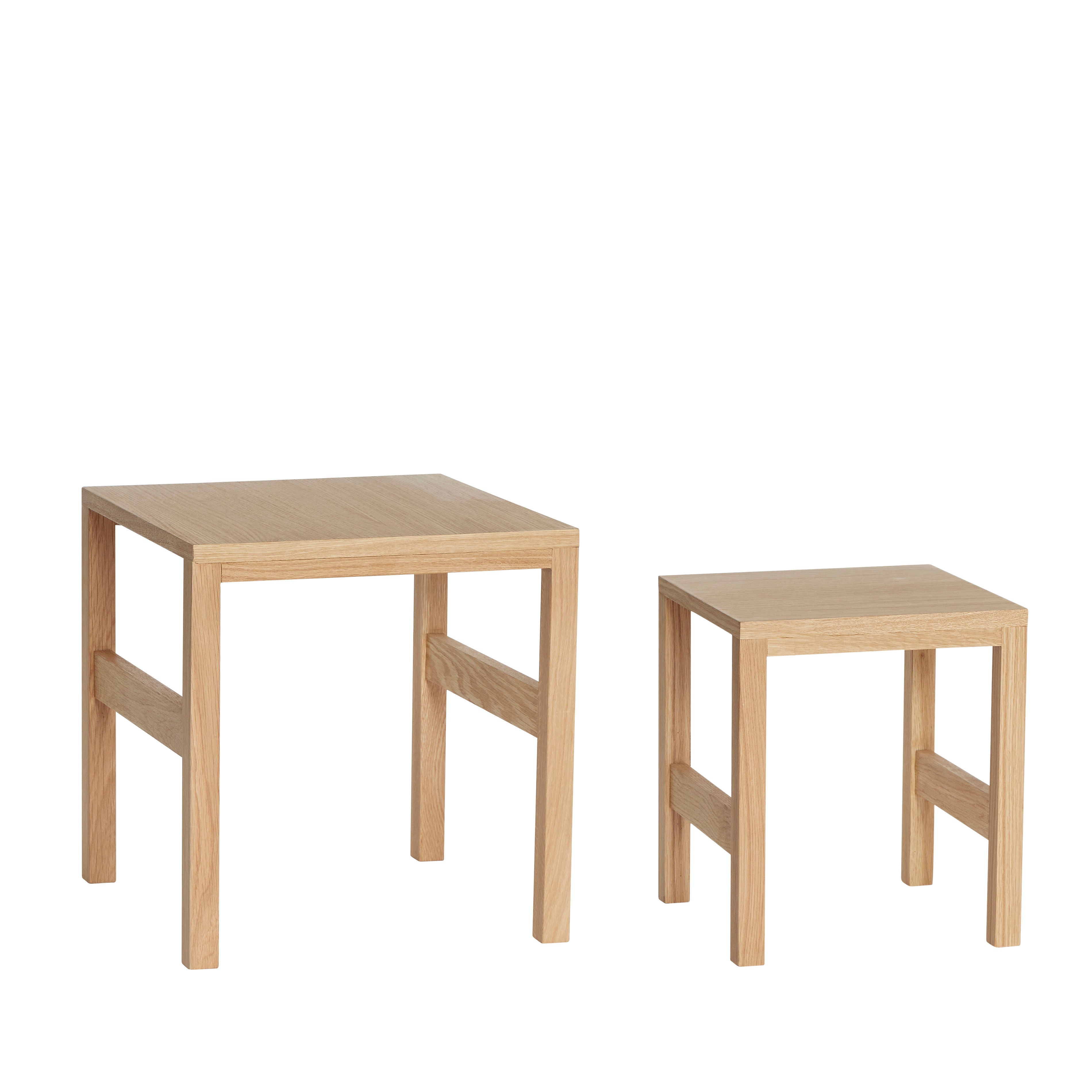 Hübsch Puzzle Tables Naturel (série de 2)