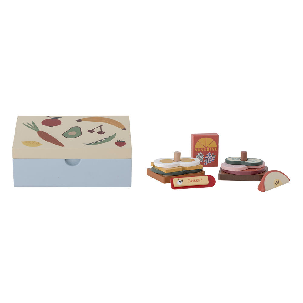 Bloomingville MINI Thyra Playset, Boîte repas, Bleu, FSC®100%, MDF