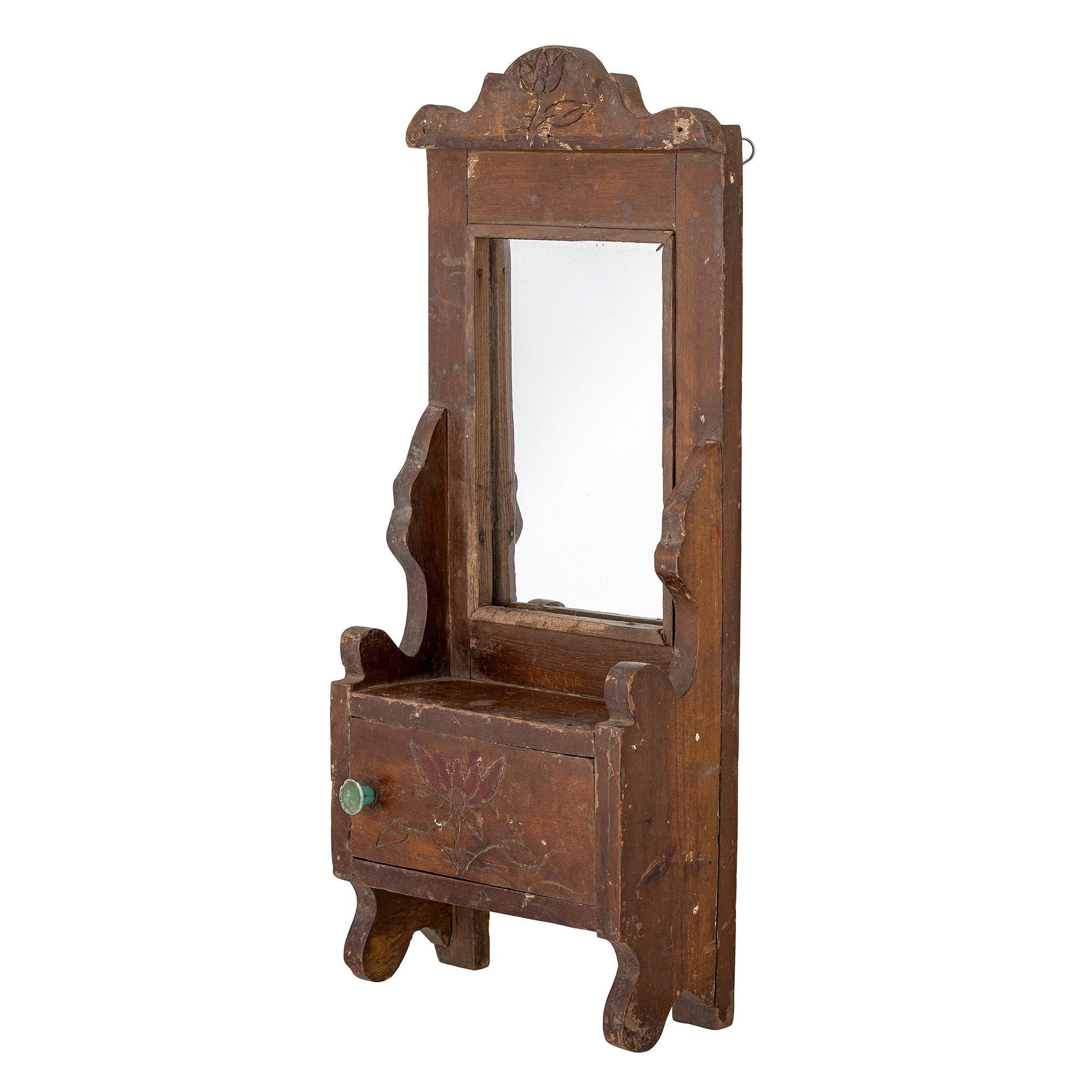 Creative Collection Sehar Miroir avec étagère, Brun, Bois de récupération