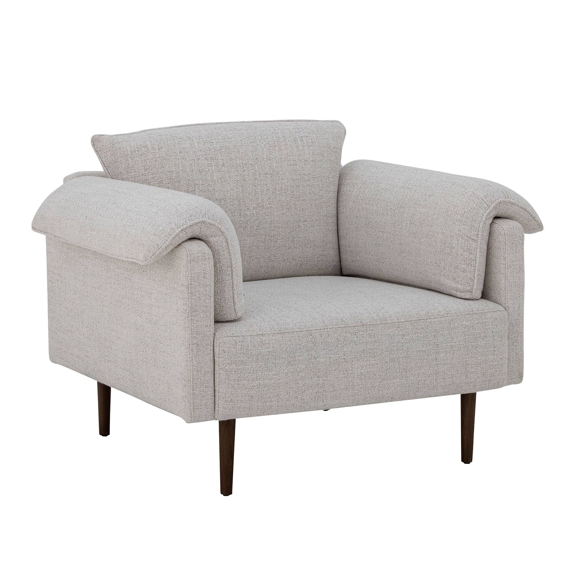 Bloomingville Chesham Loungestoel, Wit, Polyester