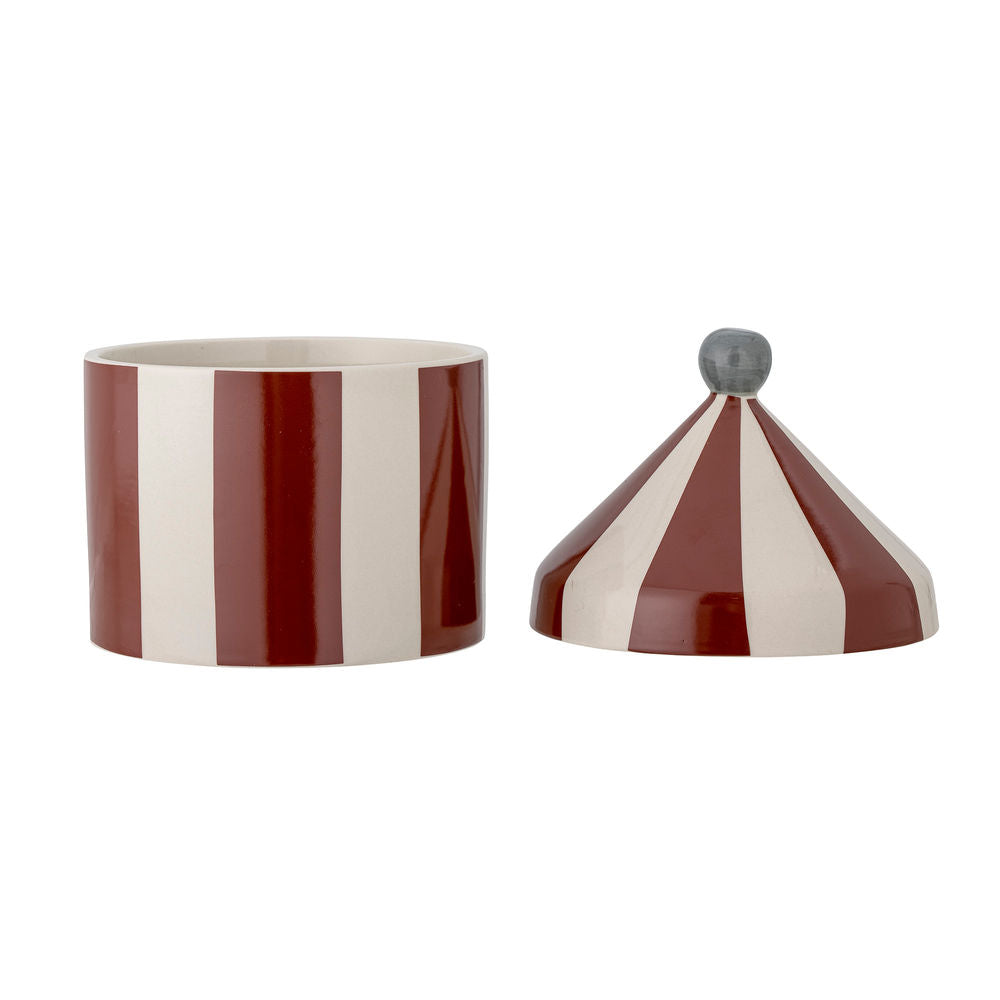 Bloomingville MINI Cimmi Pot met Deksel, Rood, Steengoed