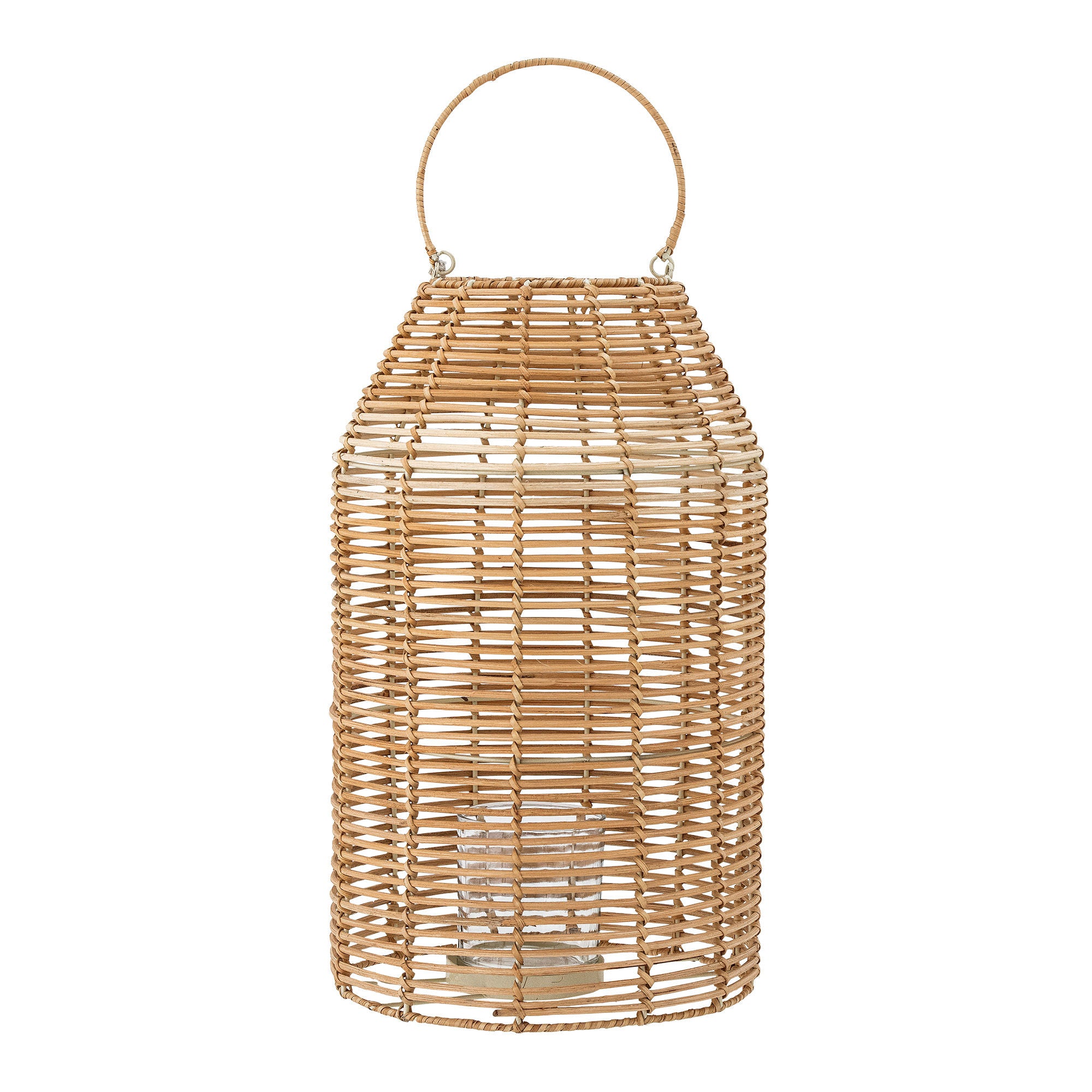 Kreative Sammlung Ferdi Laterne mit/Glas, Natur, Rattan