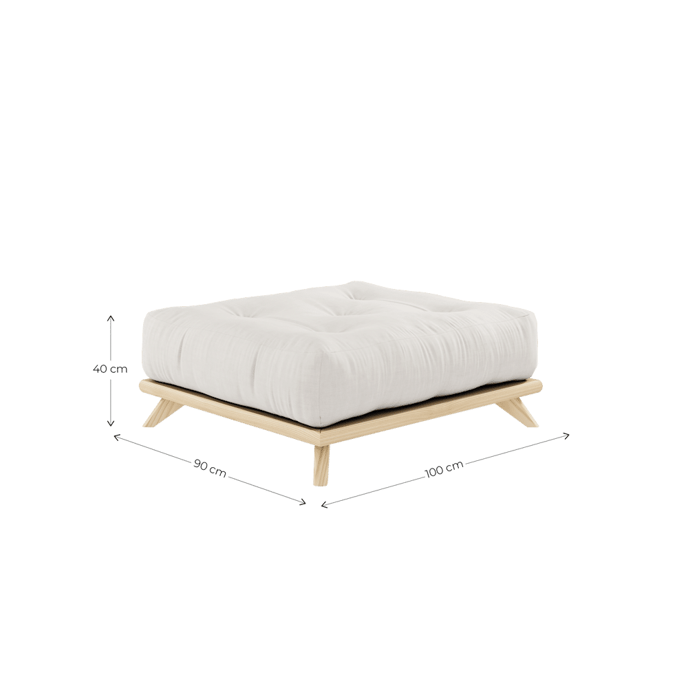 Karup Design SANS TABOURET CLAIR LAQUÉ W. MATELAS SANS TABOURET GRIS