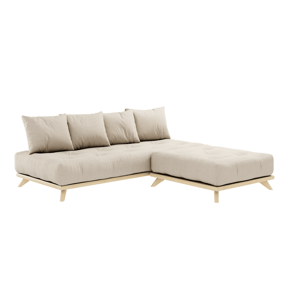 Karup Design SENZA DAYBED CLEAR LACQUERED W. SENZA DAYBED MATTRESS SET BEIGE