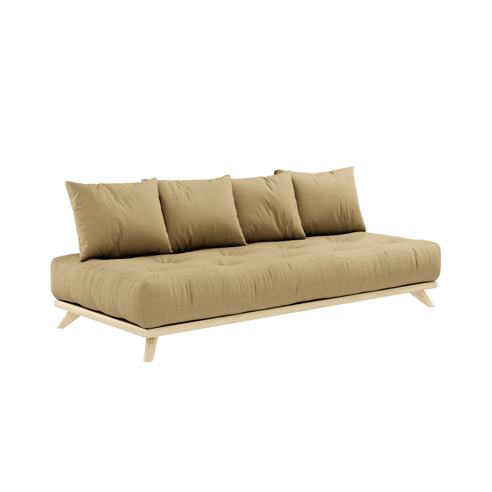 Karup Design SENZA DAYBED CLEAR LACQUERED W. SENZA DAYBED MATTRESS SET WHEAT BEIGE