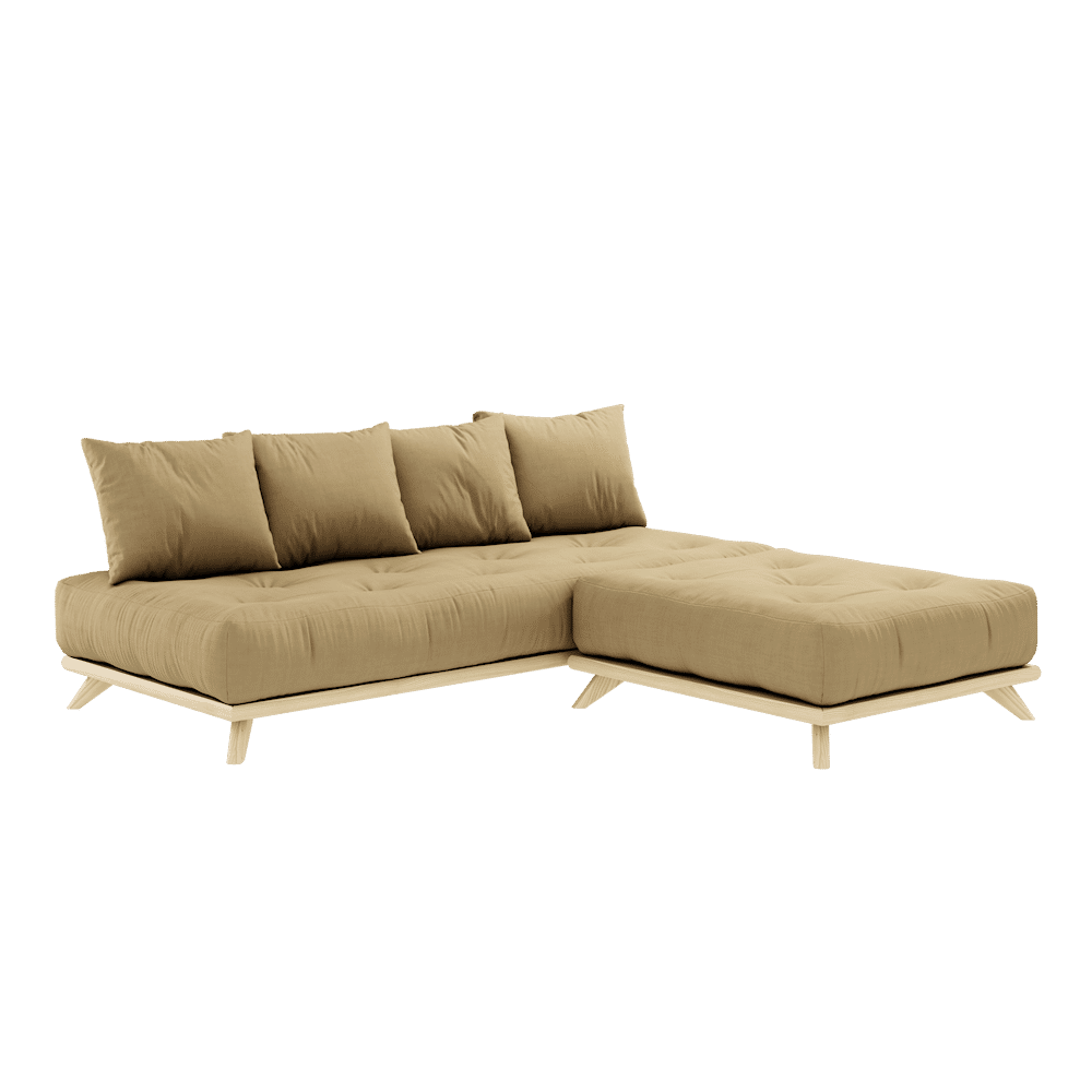 Karup Design SENZA DAYBED CLEAR LACQUERED W. SENZA DAYBED MATTRESS SET WHEAT BEIGE