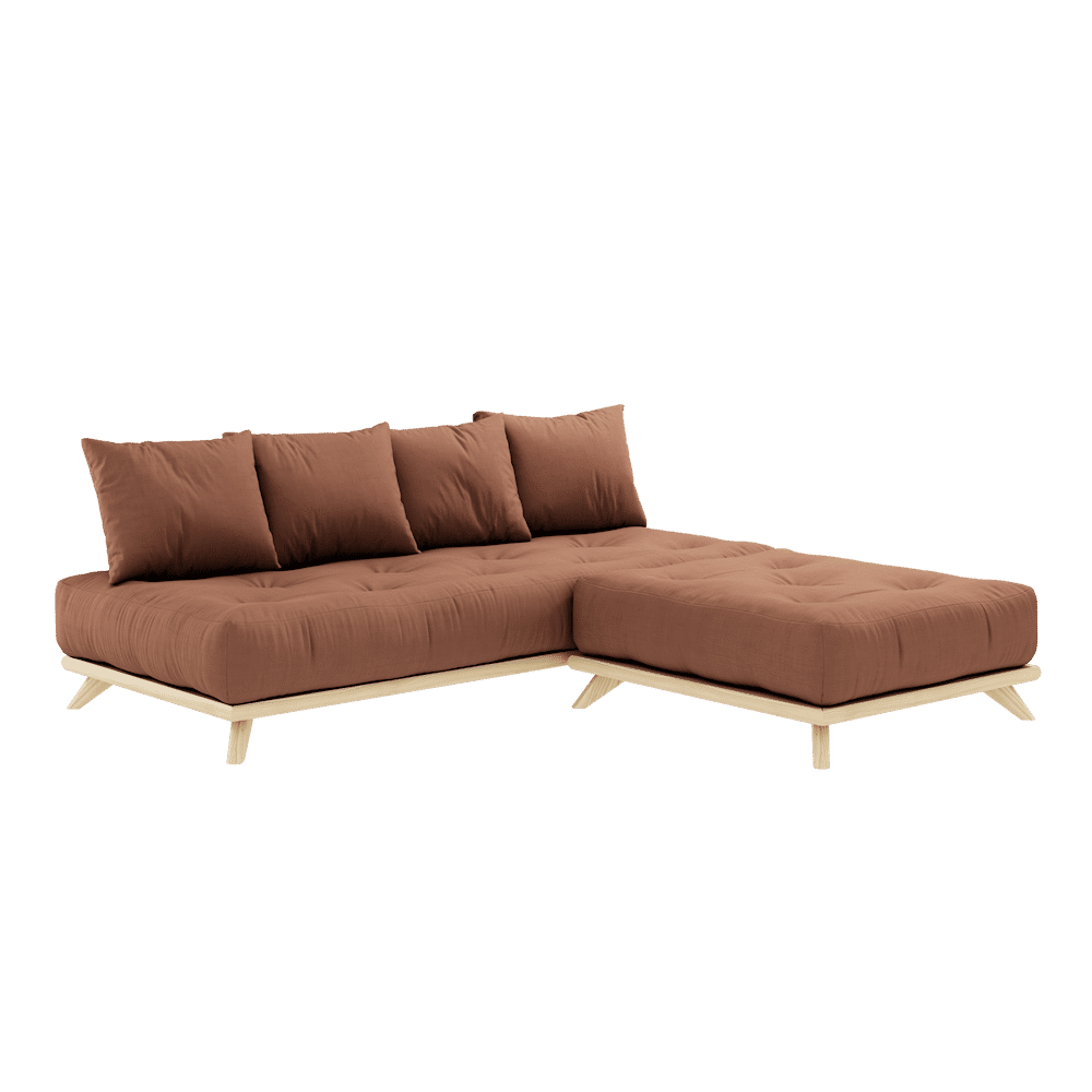 Karup Design SIN DAYBED CLARO LACADO W. SIN DAYBED COLCHÓN SET CLAY BROWN