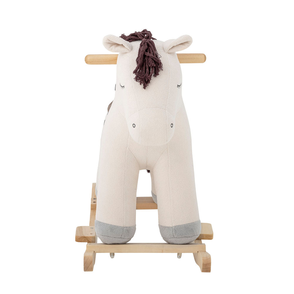 Bloomingville MINI Merlen Swing Toys, Caballo, Blanco, Poliéster